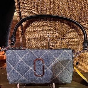 Marc Jacobs THE QUILTED DENIM SNAPSHOT CONVERTIBLE SHOULDER BAG